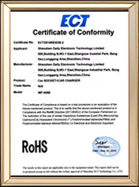 Product Quality Assurance Certificate